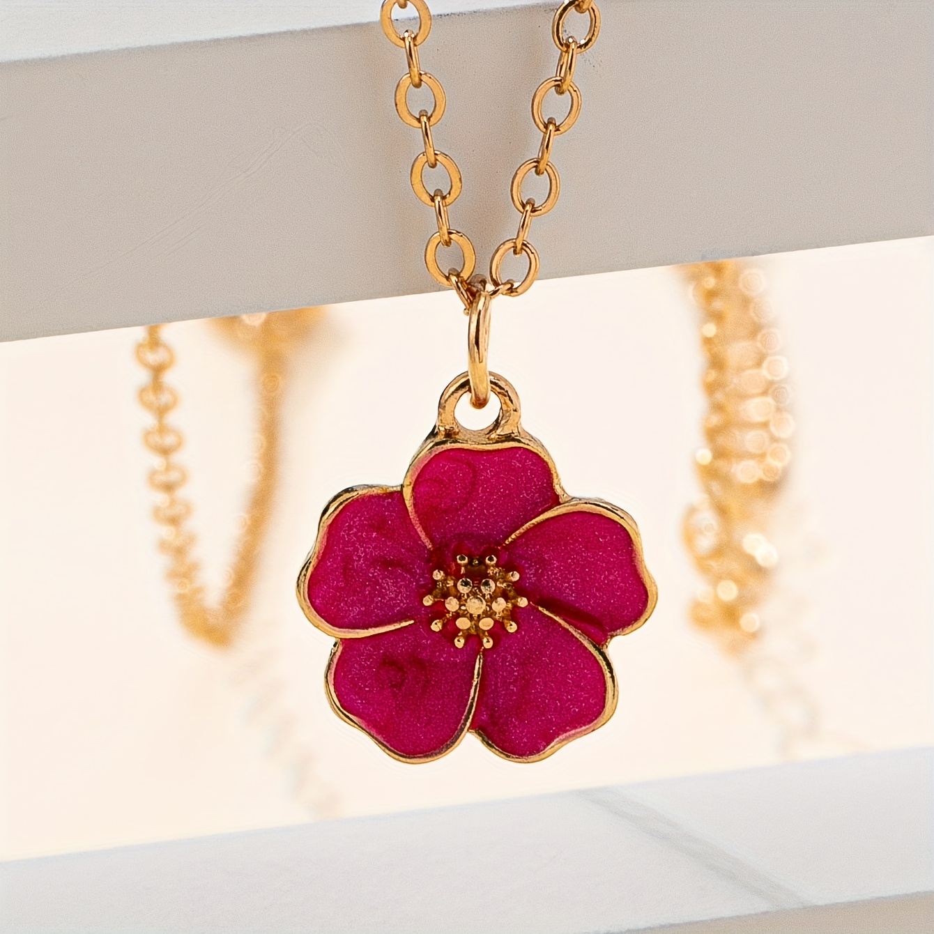 Stylish Minimalist Enamel Necklace for Women
